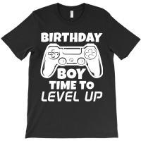 Gamer Gift Idea Birthday Boy Time To Level Up Vide T-shirt | Artistshot