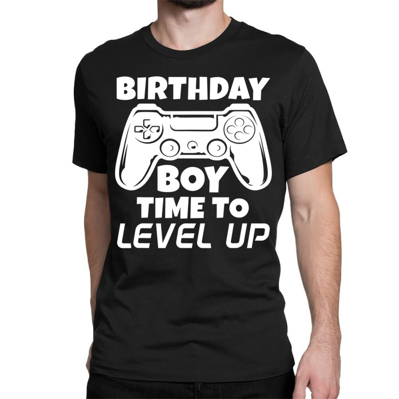 Gamer Gift Idea Birthday Boy Time To Level Up Vide Classic T-shirt | Artistshot