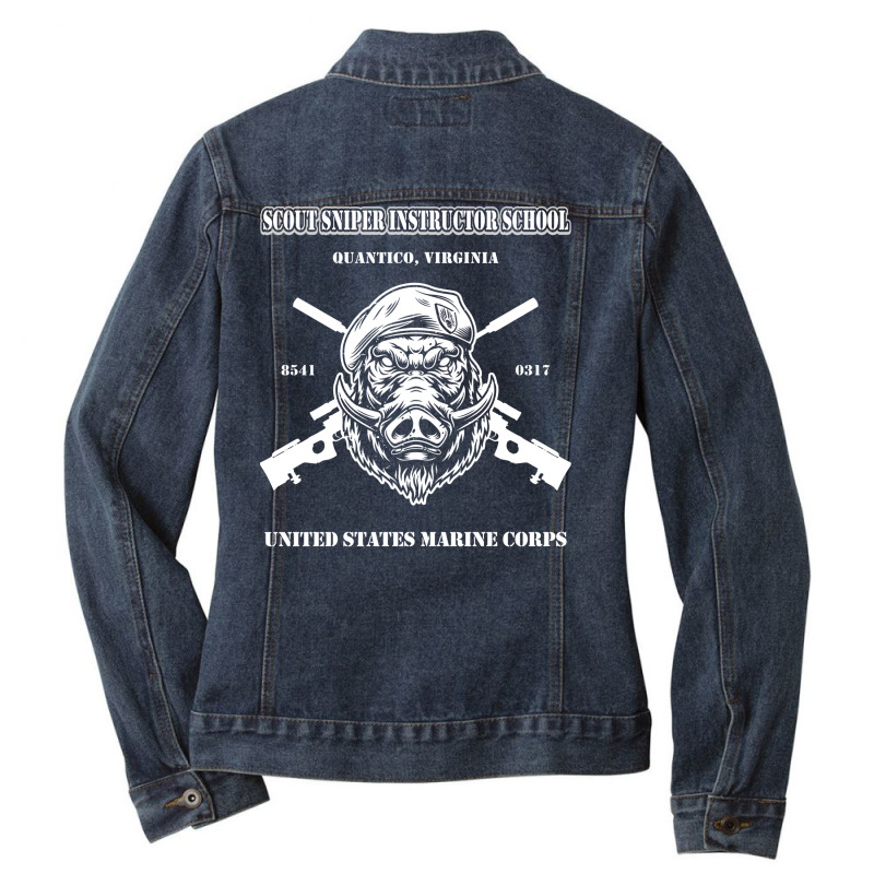 Scout Sniper Instructor Quantico Ladies Denim Jacket by Kengkong27 | Artistshot