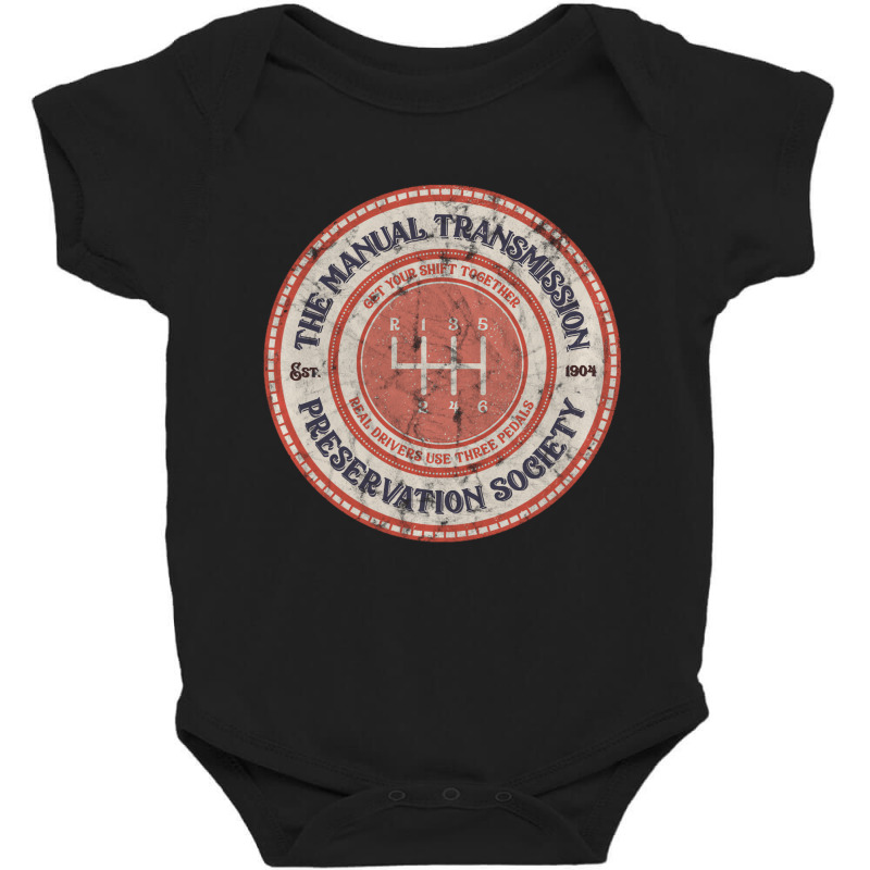 The Manual Transmission Preservation Society Est 1 Baby Bodysuit by muhnximis | Artistshot