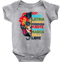 Womens Soy Mujer Latina Tee Poderosa Magica Bella Baby Bodysuit | Artistshot