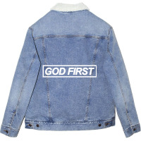 God First Pullover Hoodie Unisex Sherpa-lined Denim Jacket | Artistshot