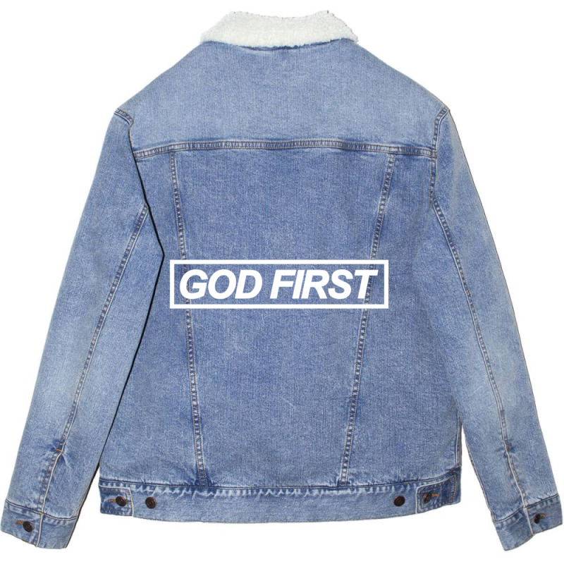 God First Pullover Hoodie Unisex Sherpa-lined Denim Jacket | Artistshot