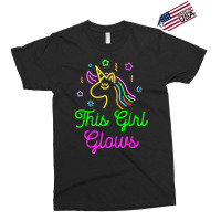 This Girl Glows Retro 80s Birthday Party Eighties Exclusive T-shirt | Artistshot