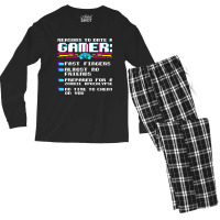 Gaming Funny Reasons To Date A Gamer Gift Video Ga Men's Long Sleeve Pajama Set | Artistshot