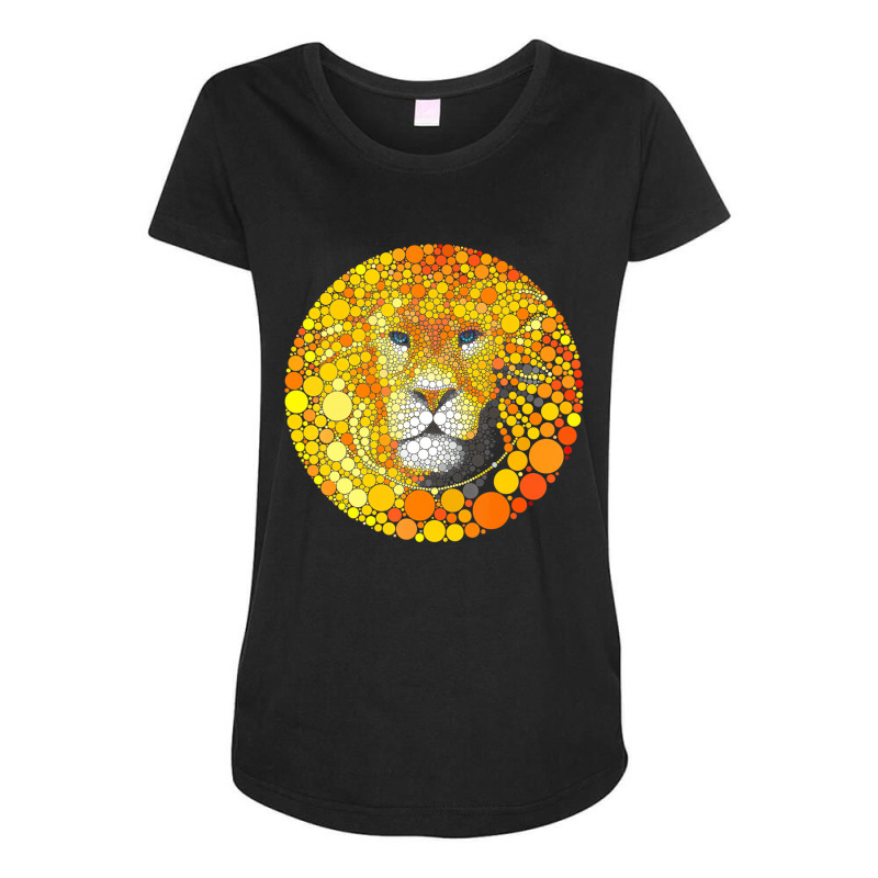 Polka Dot Lion International Dot Day Boys Kids Men Maternity Scoop Neck T-shirt by africaka | Artistshot