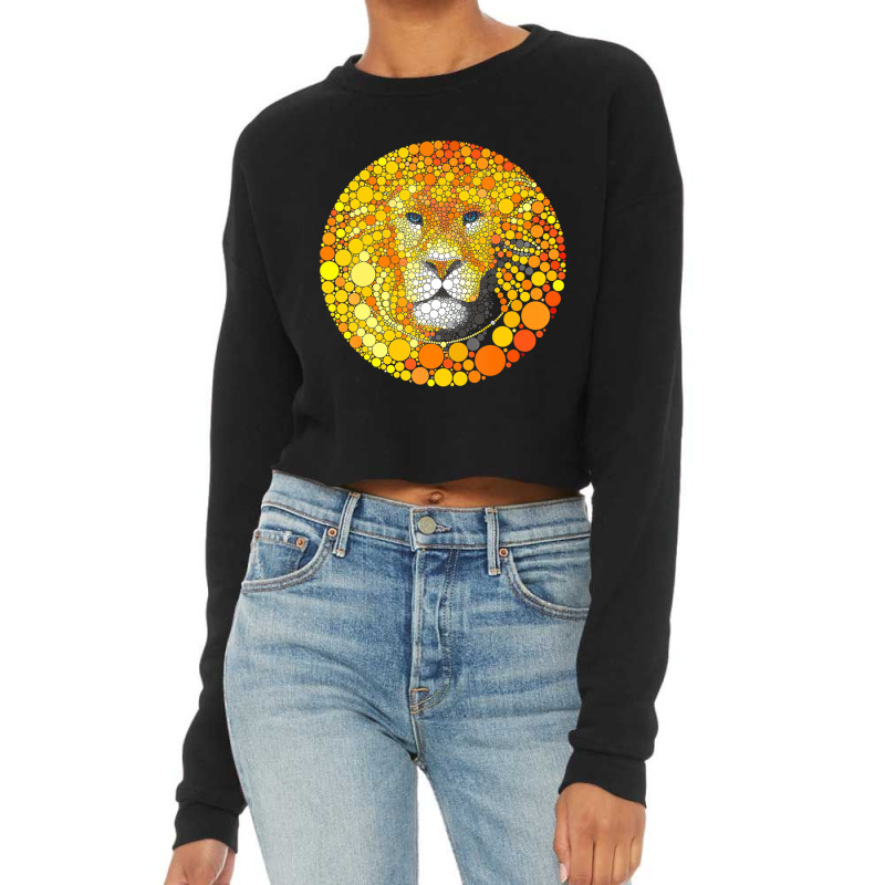 Polka Dot Lion International Dot Day Boys Kids Men Cropped Sweater by africaka | Artistshot