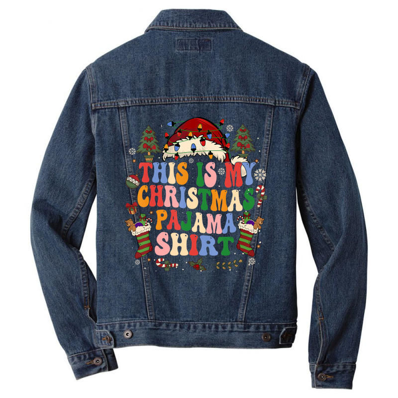 This Is My Christmas Retro Funny Santa Xmas Men Wo Men Denim Jacket | Artistshot