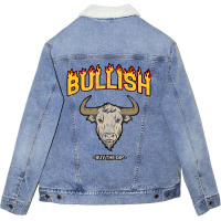 Bullish Day Trader Buy The Dip Vintage Stock Marke Unisex Sherpa-lined Denim Jacket | Artistshot