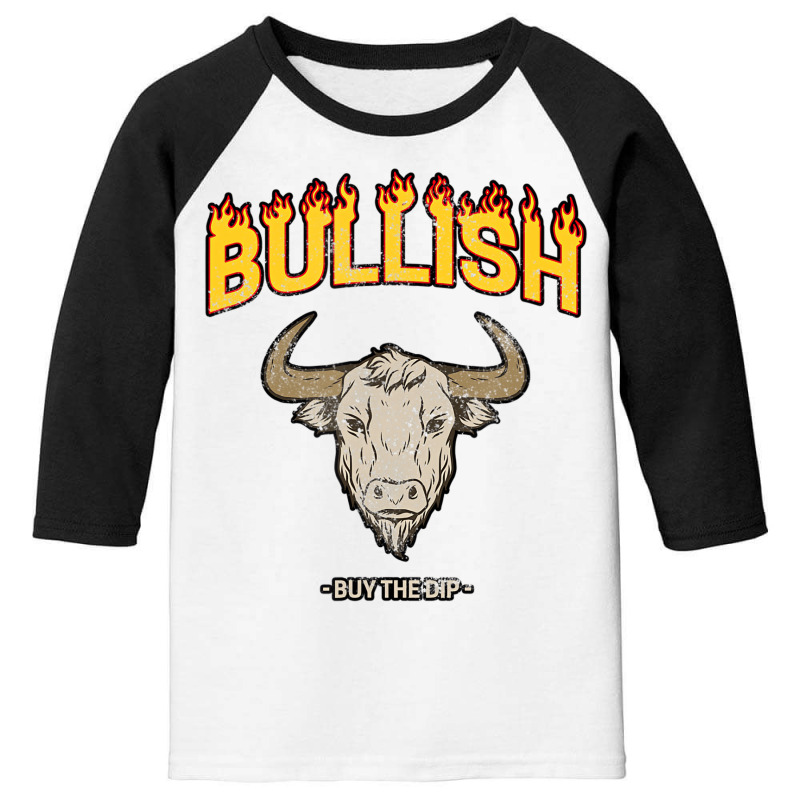 Bullish Day Trader Buy The Dip Vintage Stock Marke Youth 3/4 Sleeve | Artistshot