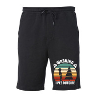 Mens Warning I Pee Outside Funny Camper Camping Hi Fleece Short | Artistshot