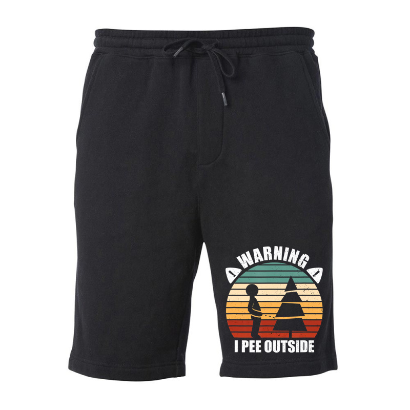 Mens Warning I Pee Outside Funny Camper Camping Hi Fleece Short | Artistshot