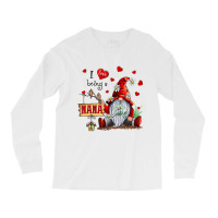 I Love Being A Nana   Gnome Daisy Heart T Shirt Long Sleeve Shirts | Artistshot