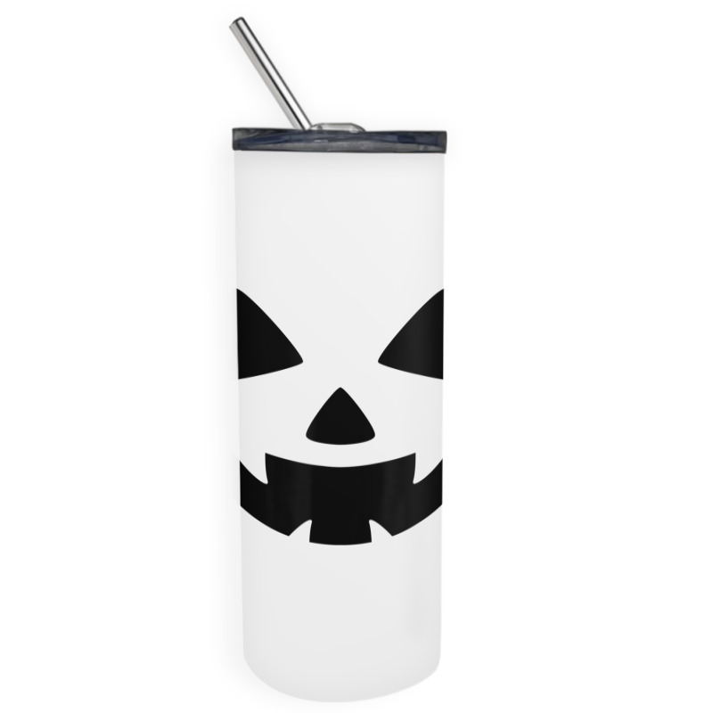 Men's Women's Pumpkin Monster Face Halloween Costu Skinny Tumbler | Artistshot