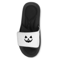 Men's Women's Pumpkin Monster Face Halloween Costu Slide Sandal | Artistshot