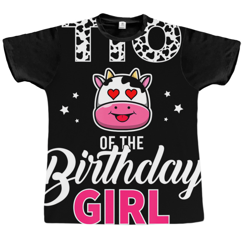 Tio Of The Birthday For Girl Cow Farm Birthday T S Graphic T-shirt | Artistshot