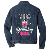 Tio Of The Birthday For Girl Cow Farm Birthday T S Men Denim Jacket | Artistshot