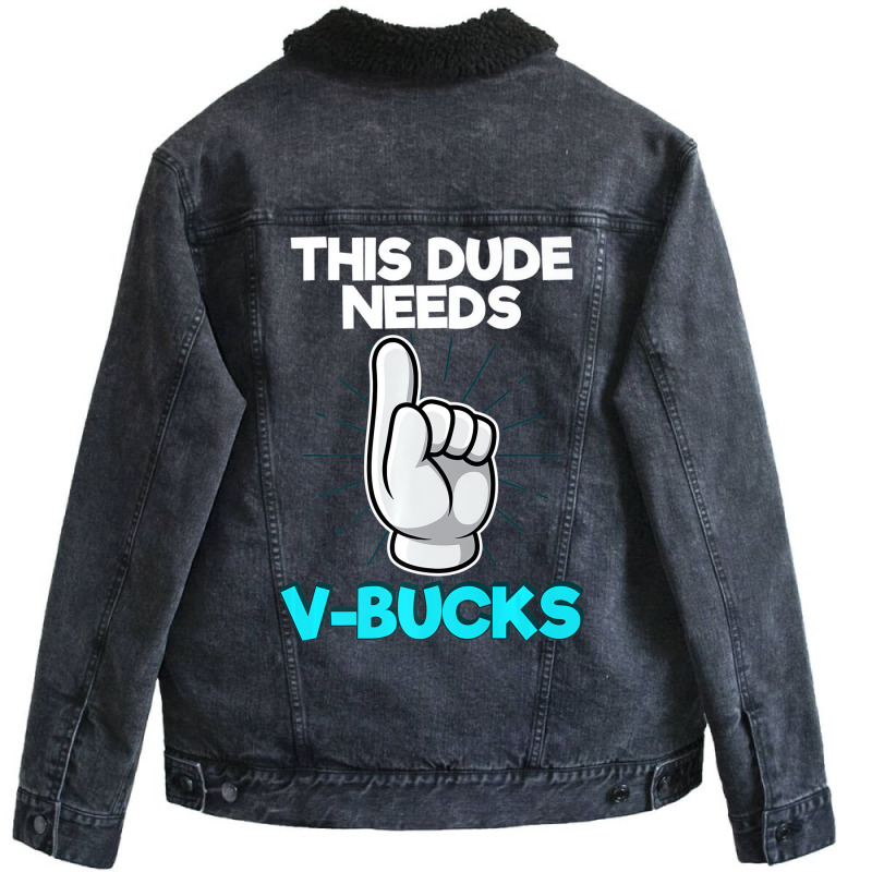 Will Work For Bucks Funny V Gifts For Bucks Rpg Ga Unisex Sherpa-Lined Denim Jacket by togniuck | Artistshot