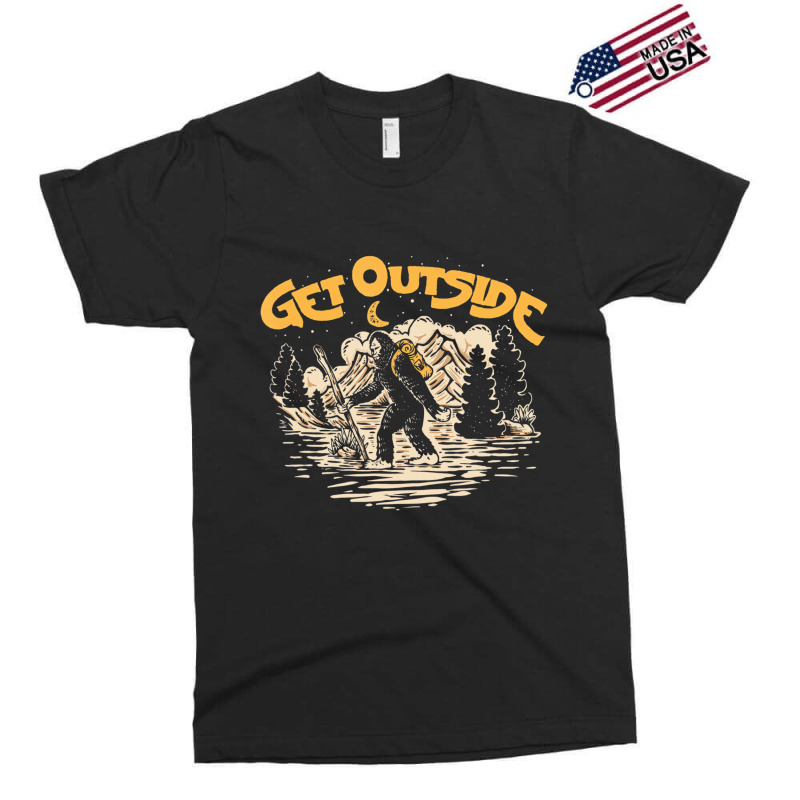 Get Outside! Hiking Sasquatch & Mountains Outdoor Exclusive T-shirt | Artistshot