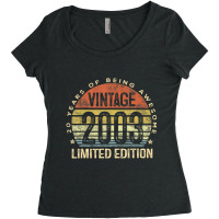 Vintage 2003 Limited Edition 20 Year Old Gifts 20t Women's Triblend Scoop T-shirt | Artistshot