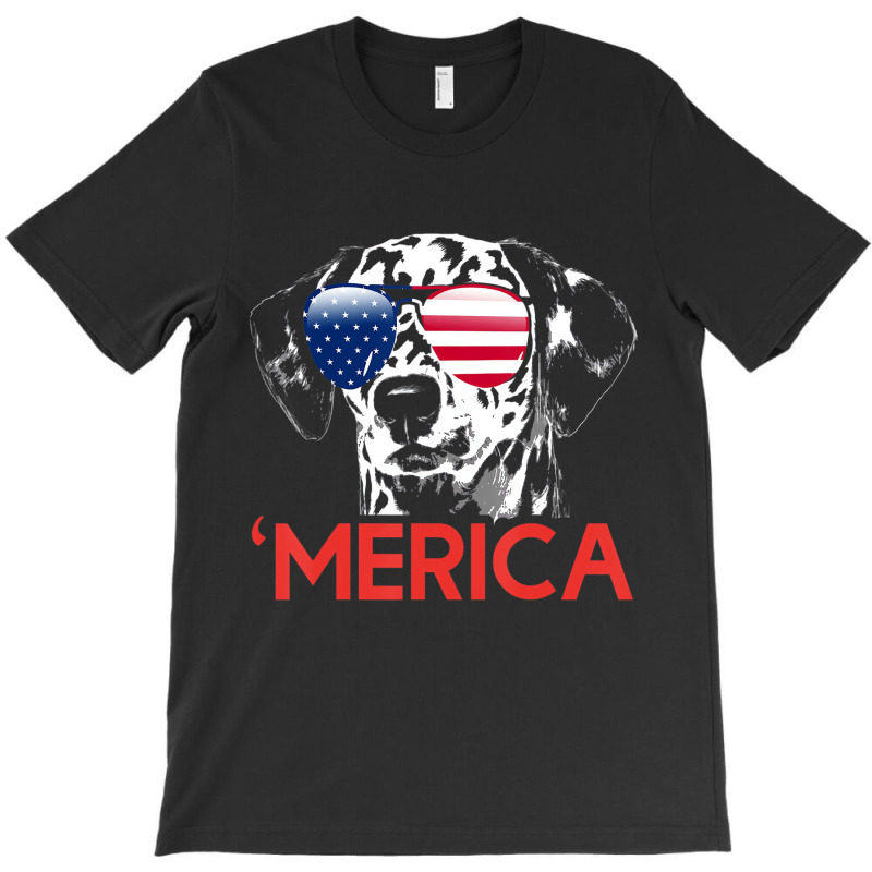 Merica Dalmatian American Flag 4th Of July T Shirt T-shirt | Artistshot