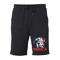 Merica Dalmatian American Flag 4th Of July T Shirt Fleece Short | Artistshot