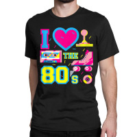 I Love Heart The 80's   Retro Vintage Vaporwave Co Classic T-shirt | Artistshot