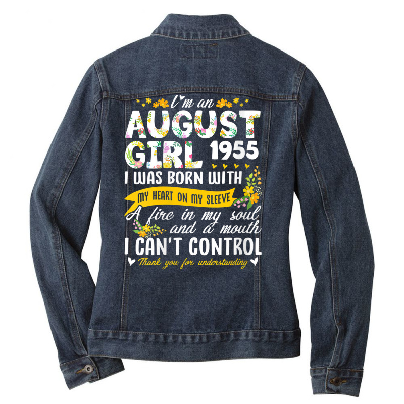 Womens 67th Birthday Floral Girl Limited Edition A Ladies Denim Jacket by karynadreck | Artistshot