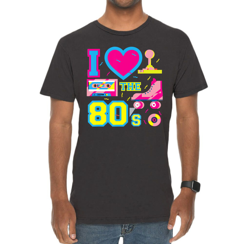 I Love Heart The 80's   Retro Vintage Vaporwave Co Vintage T-shirt | Artistshot