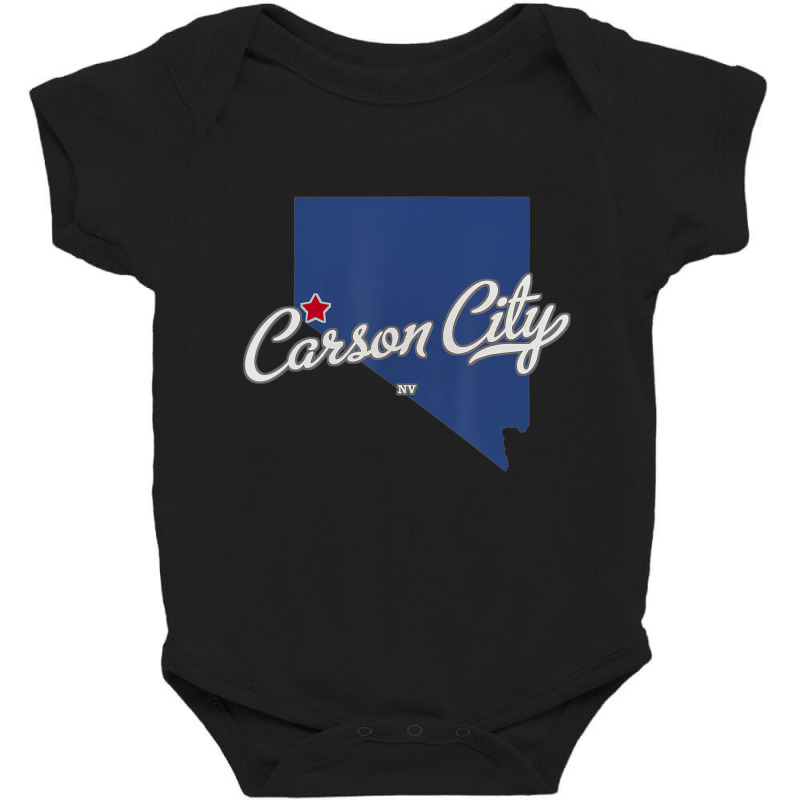 Carson City Nevada Nv Map T Shirt Baby Bodysuit | Artistshot