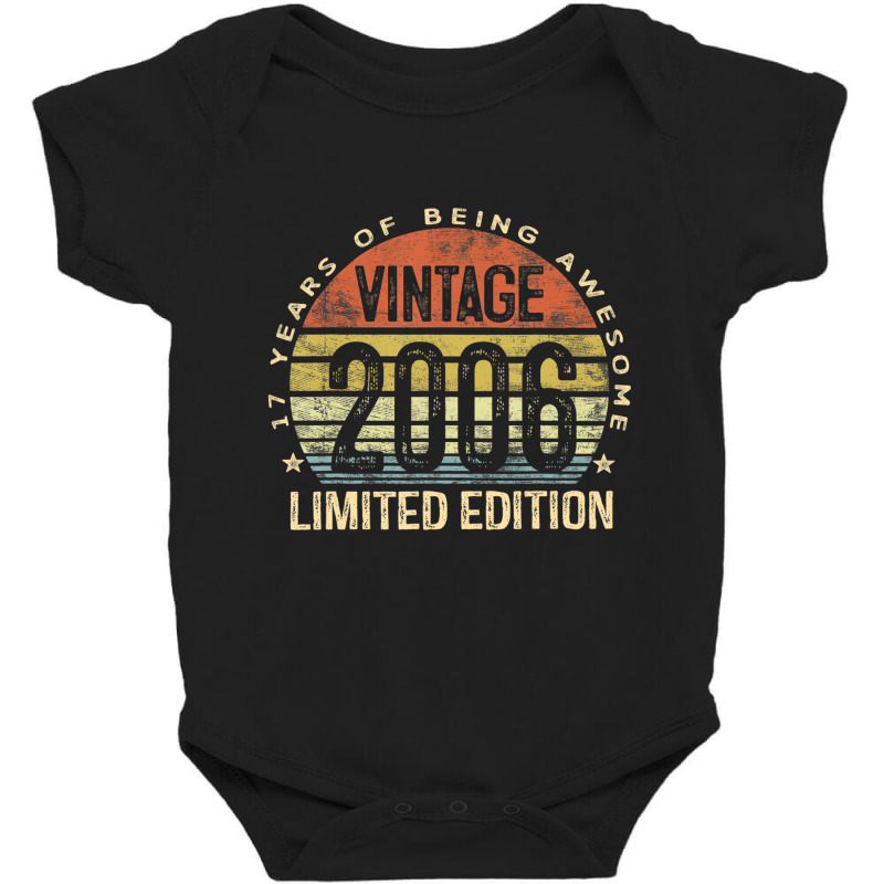 Vintage 2006 Limited Edition 17 Year Old Gifts 17t Baby Bodysuit by catricegar | Artistshot