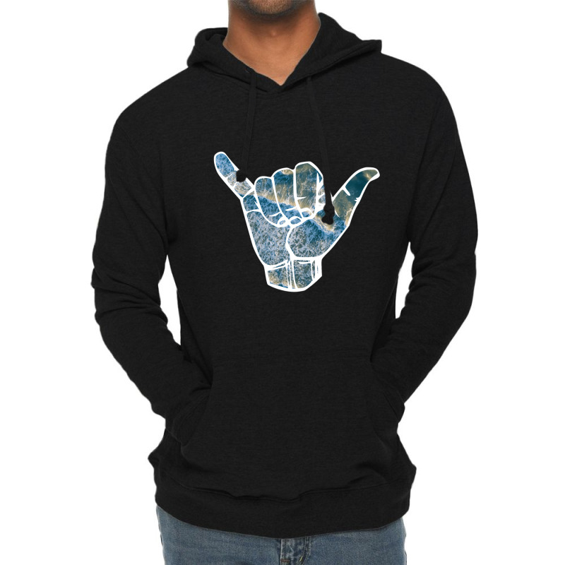 Hang Loose Surfing Shaka Hand Beach Waves Gift For Lightweight Hoodie | Artistshot