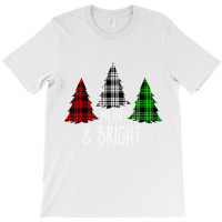 Merry And Bright Christmas Family Pajamas Matching T-shirt | Artistshot