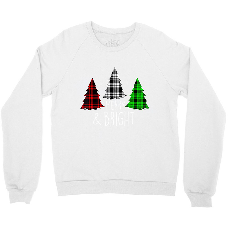 Merry And Bright Christmas Family Pajamas Matching Crewneck Sweatshirt | Artistshot