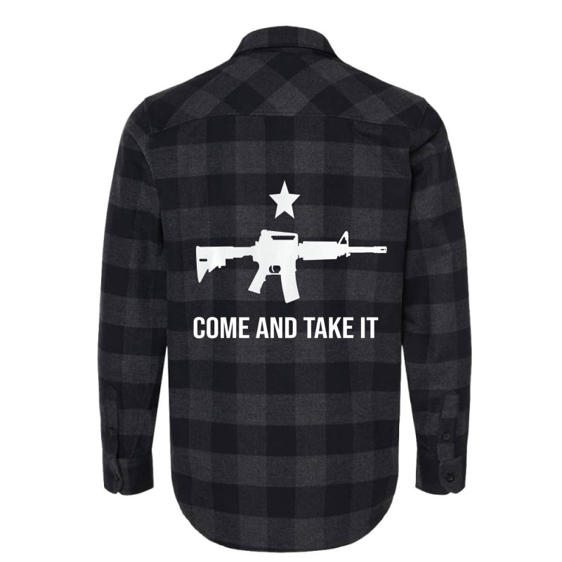 Gun Rights Supporter Ar 15 Come And Take It 2a Gun Flannel Shirt | Artistshot