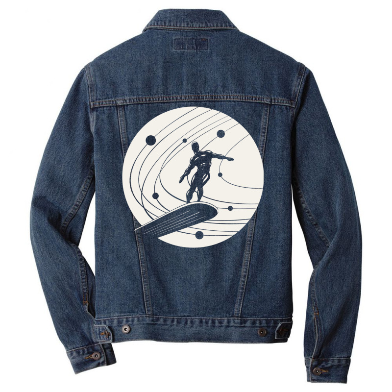 Silver Surfer Minimalist White Men Denim Jacket by alchaobpsr | Artistshot