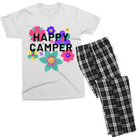 Happy Camper Floral Layering Flowers Camping Tee F Men's T-shirt Pajama Set | Artistshot