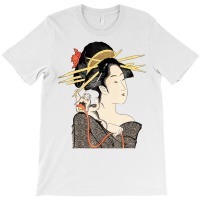 T Shirt, Edo Period Japan, Geisha Portrait With Ca T-shirt | Artistshot