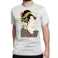 T Shirt, Edo Period Japan, Geisha Portrait With Ca Classic T-shirt | Artistshot