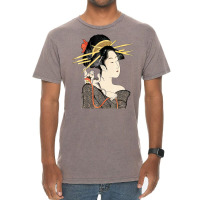 T Shirt, Edo Period Japan, Geisha Portrait With Ca Vintage T-shirt | Artistshot