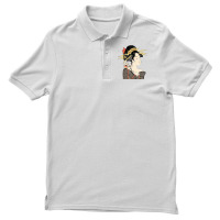 T Shirt, Edo Period Japan, Geisha Portrait With Ca Men's Polo Shirt | Artistshot