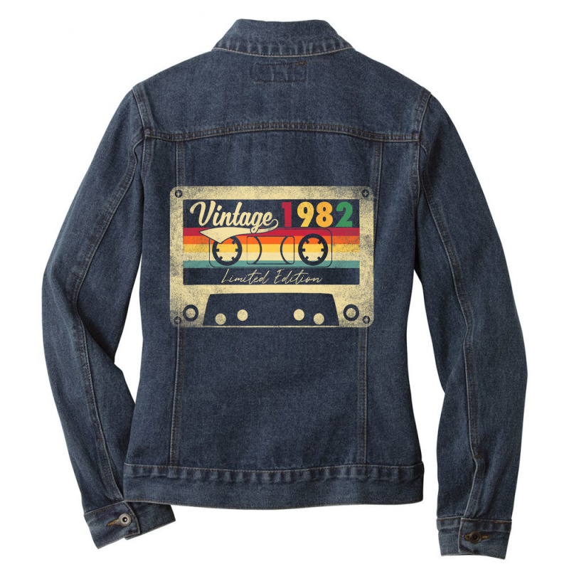 Limited Edition Vintage Best Of 1982 39th Birthday Ladies Denim Jacket by coyagota | Artistshot