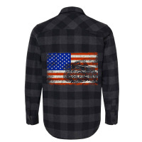 Vintage Monster Truck Lovers American Flag Funny K Flannel Shirt | Artistshot