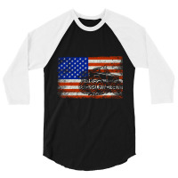 Vintage Monster Truck Lovers American Flag Funny K 3/4 Sleeve Shirt | Artistshot