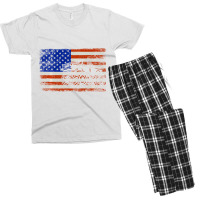 Vintage Monster Truck Lovers American Flag Funny K Men's T-shirt Pajama Set | Artistshot