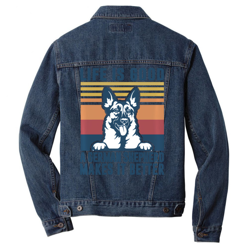 German Shepherd Gift Men Women Dog Dad Mom German Men Denim Jacket | Artistshot