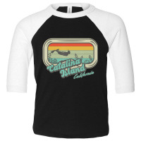 Catalina Island California Retro Snorkeling And Di Toddler 3/4 Sleeve Tee | Artistshot