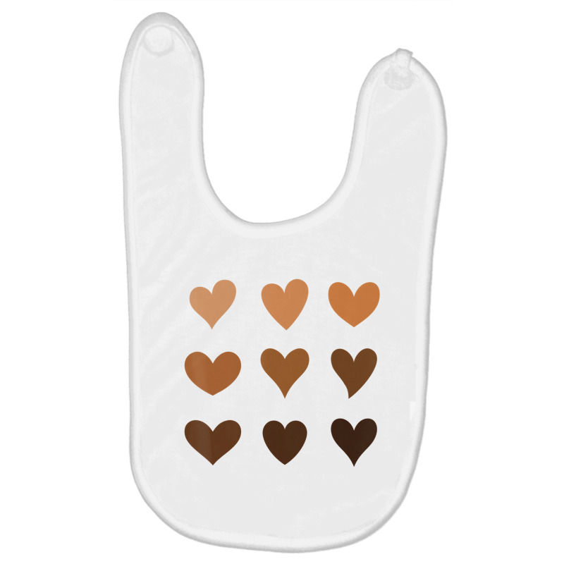 Melanin Skin Tone Hearts Be Kind Black History Mon Baby Bibs | Artistshot