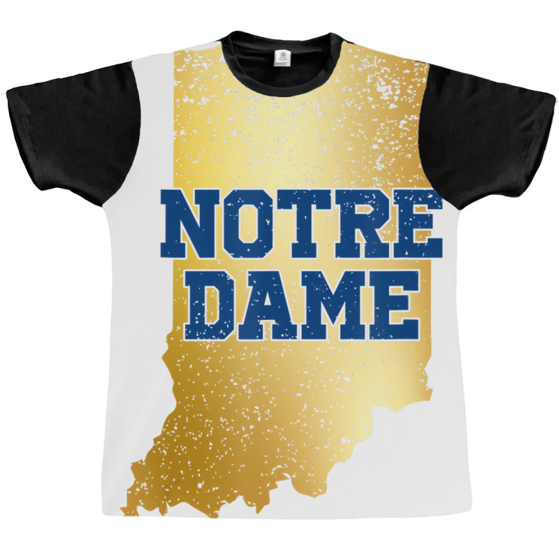 Vintage Notre Dame Shirt Notre Dame Map Women Men Graphic T-shirt | Artistshot