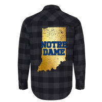 Vintage Notre Dame Shirt Notre Dame Map Women Men Flannel Shirt | Artistshot